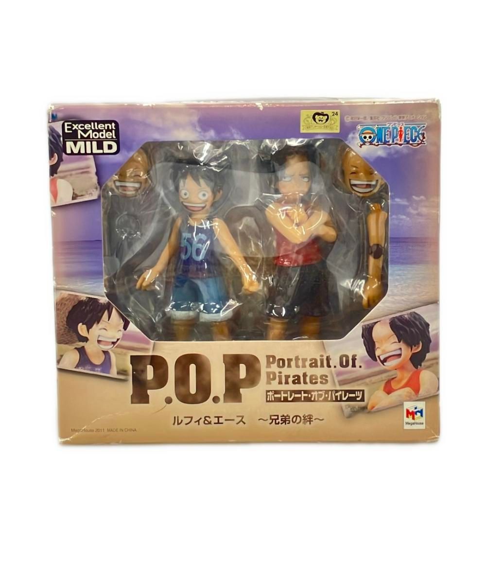 美品 ONE PIECE P.O.P ルフィu0026エース -兄弟の絆- メガハウス フィギュア