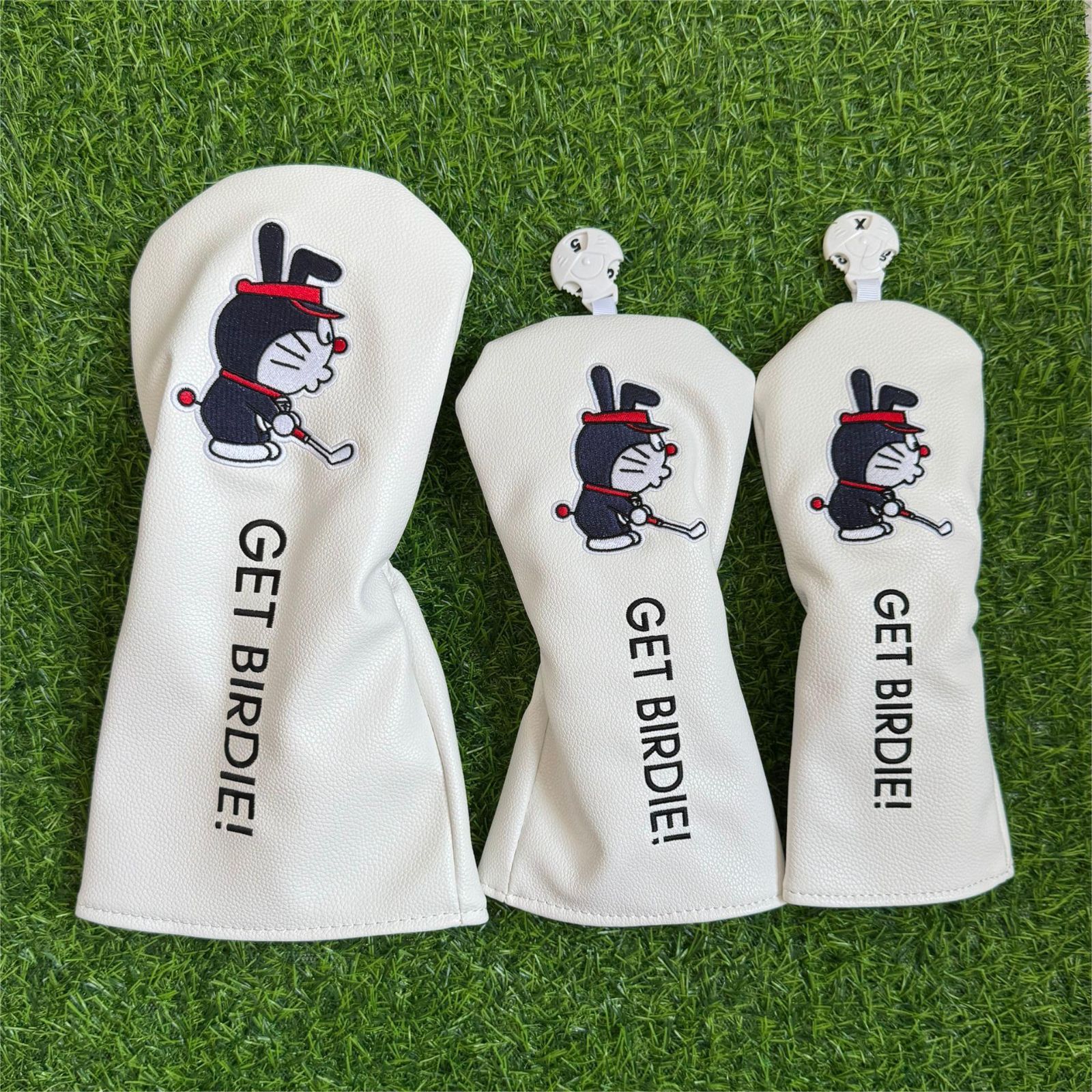 新品【3点セット】ゴルフクラブヘッドカバーセット