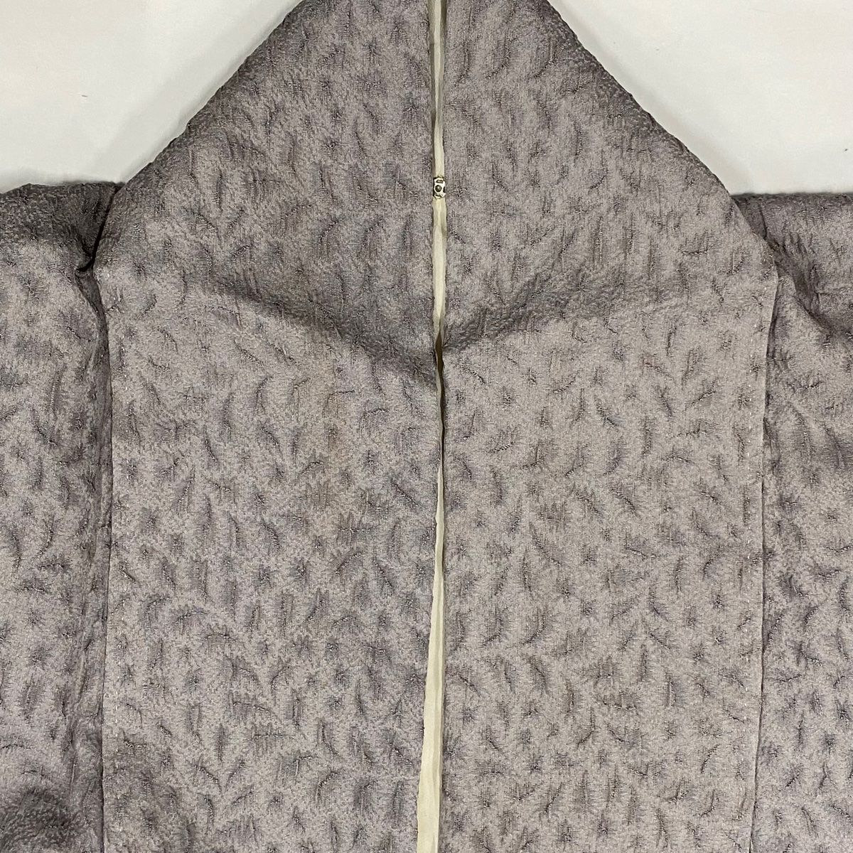 付下げ 身丈156.5cm 裄丈64cm M 袷 草花 染め分け ぼかし 灰色 正絹  