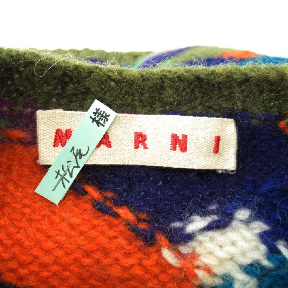 MARNI - 新品同様 15aw MARNI マルニ ネパール製 総柄 セーター 肉厚 ニット 長袖 ウール100％ 36 マルチカラー レディース 古着 中古 USED 新品同様 15aw MARNI マルニ ネパール製 総柄 セーター 肉厚