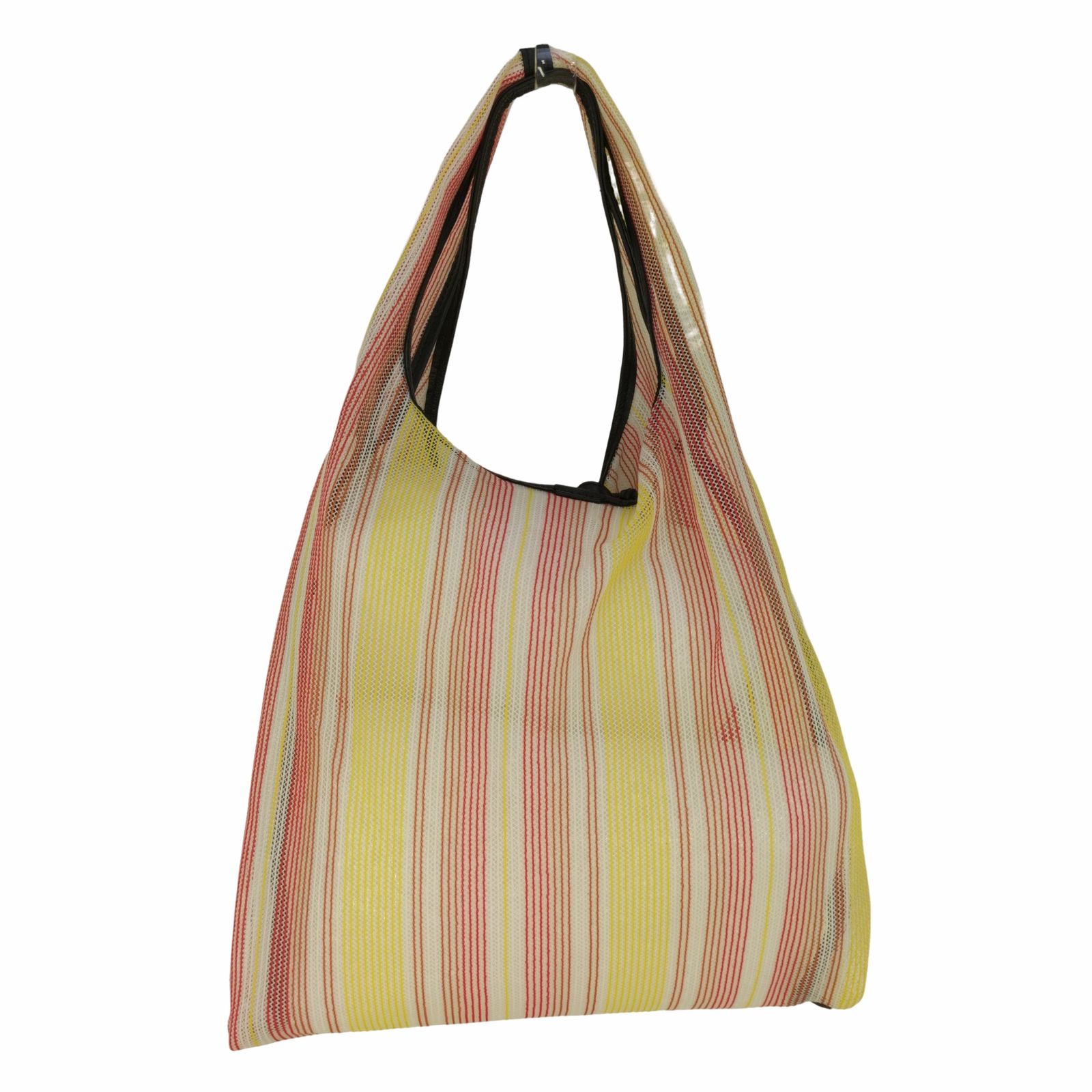 美品POMTATAメッシュトートバッグレザー ポンタタ POMTATA 本革 レザー メッシュトート AMICO かごバッグ