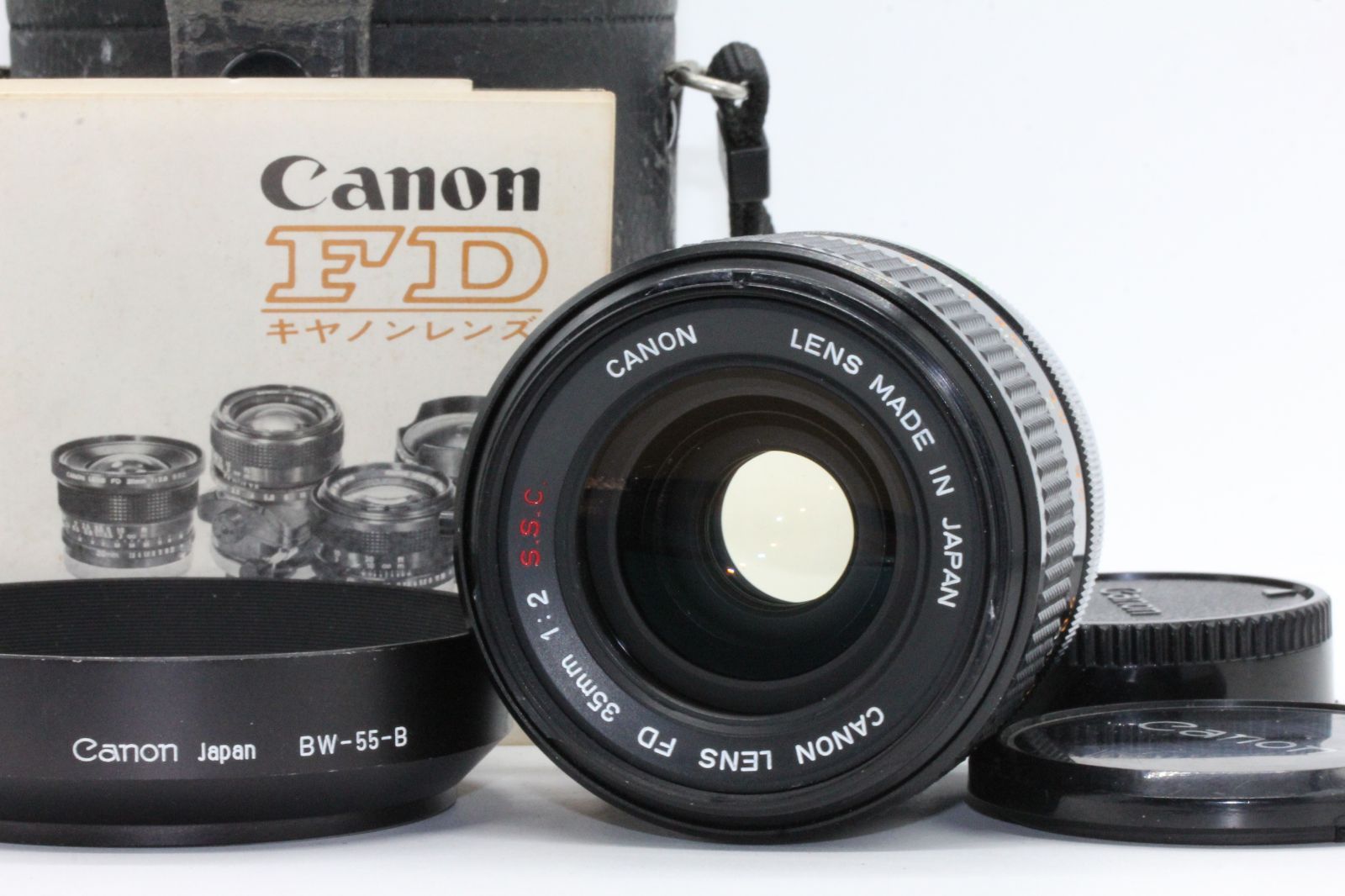希少美品 Canon FD 35mm F2.0 S.S.C. SSC 1型 Ⅰ型 凹レンズ 最小絞り16 フード＆ケース 広角マニュアルレンズ