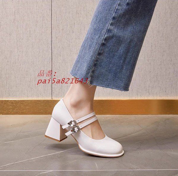  パンプス ヒール7 CM 太いヒール 柔らかい 厚底 ストラップ 大きいサイズ レディース アンクルストラップ お出かけ デート 日常 イベント pai 5 a 821643 フラットシューズ バレエシューズ パンプス