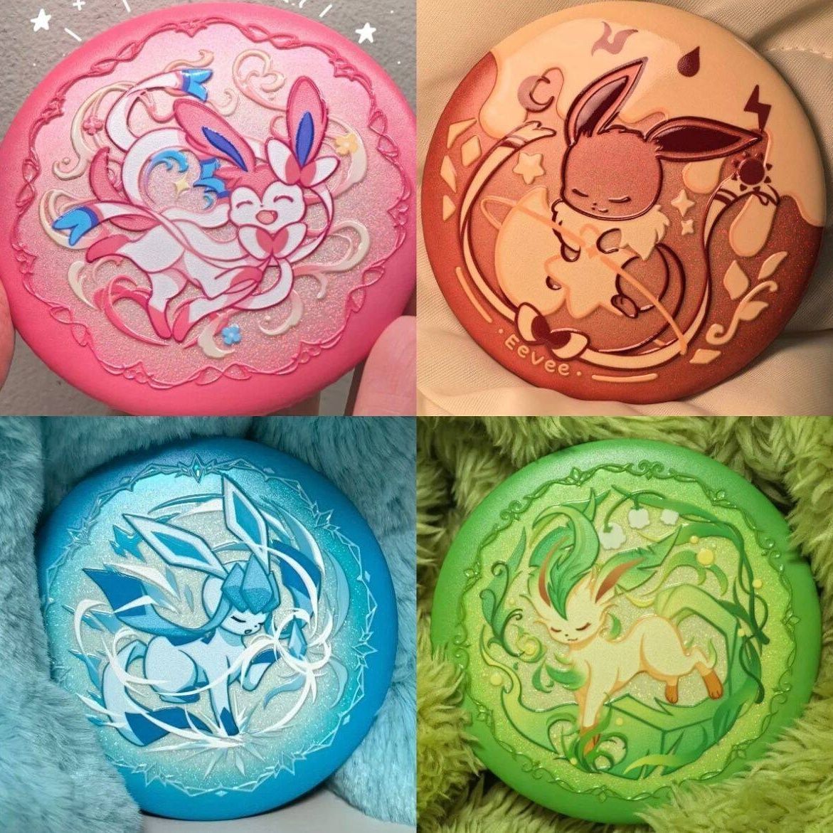 ポケモン - エーフィ　リーフィア　専用 非公式】【ポケモン】エーフィ・ブイアイス・リーフィア (4個組