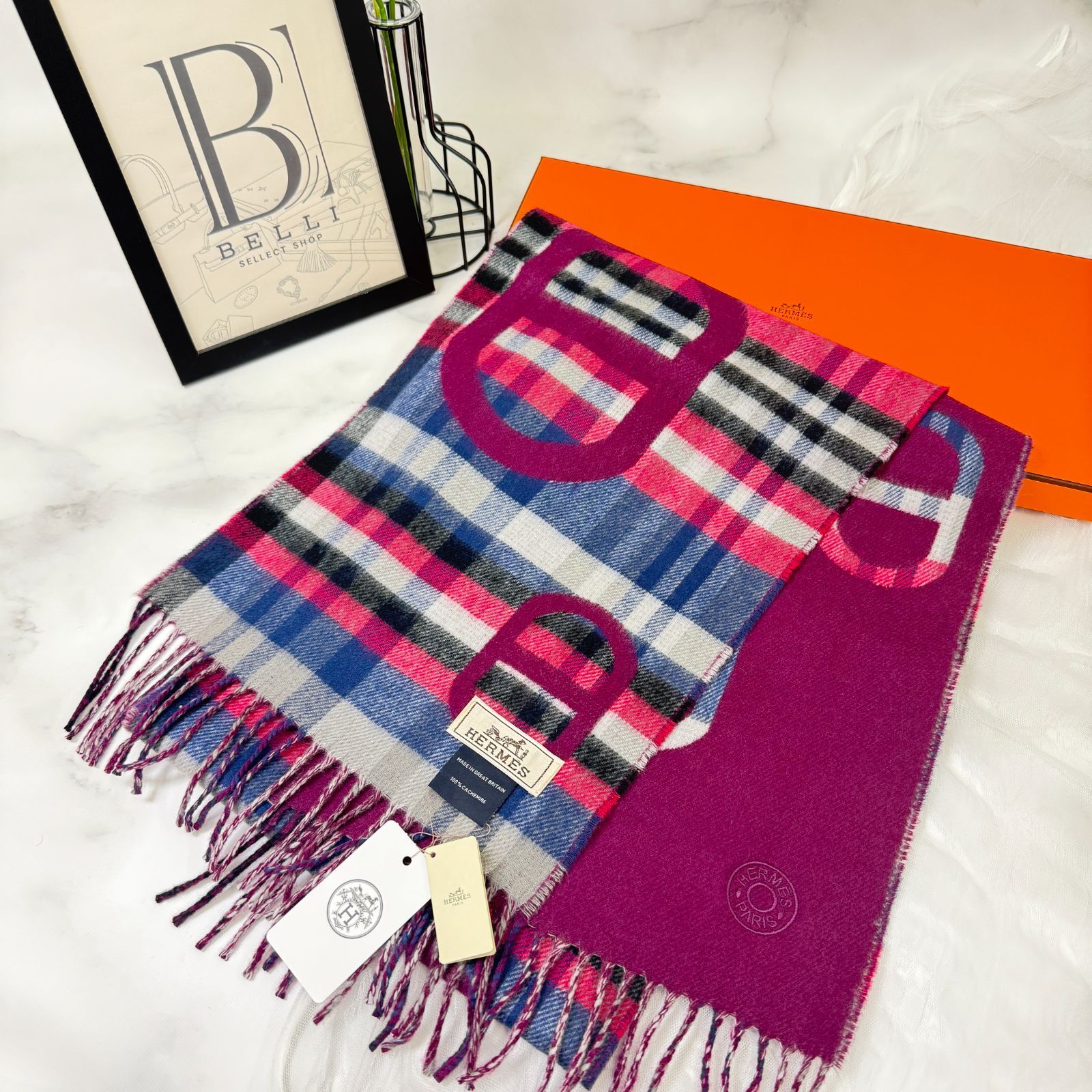 箱付き CHANEL シャネル ノベルティ ストール カシミア シルク 新品