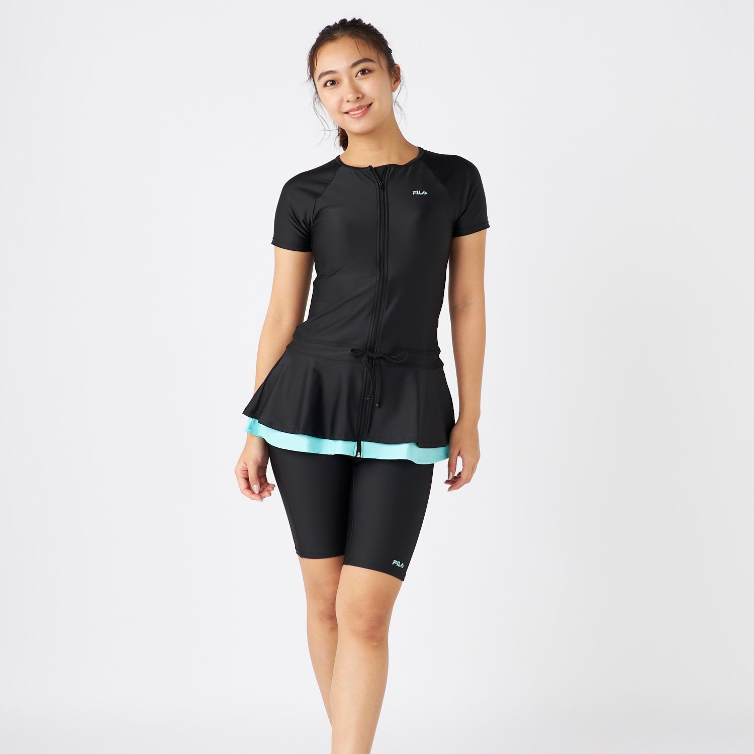 新品　水着　フィラ 新品FILA フィットネス水着 レディース チュニック 体型カバー 半袖