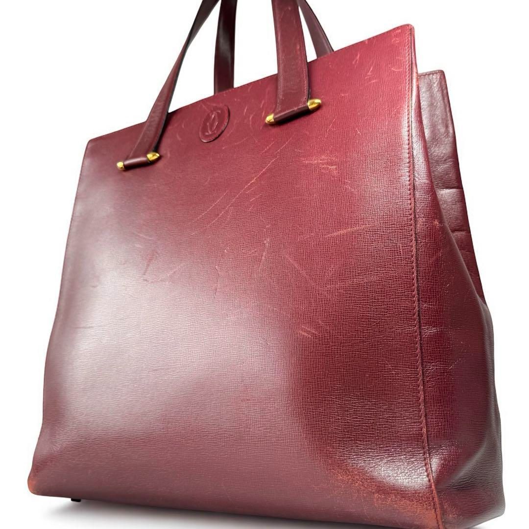 【美品】カルティエ マストライン トートバッグ ゴールド金具 フォーマル レザー 美品】Cartier カルティエ マストライン トートバッグ