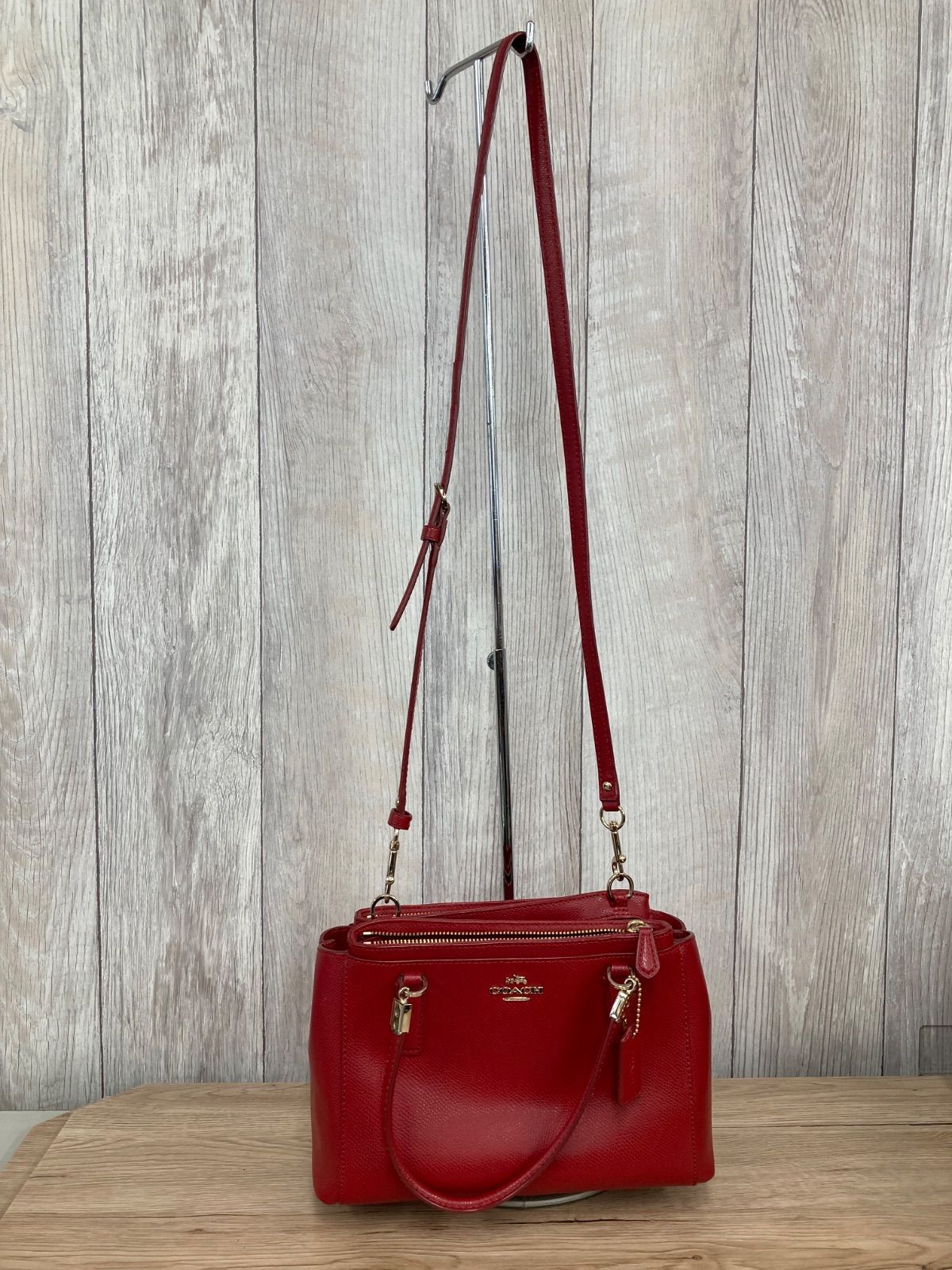 COACH コーチ ショルダーバック ハンドバック レッド 赤 34797