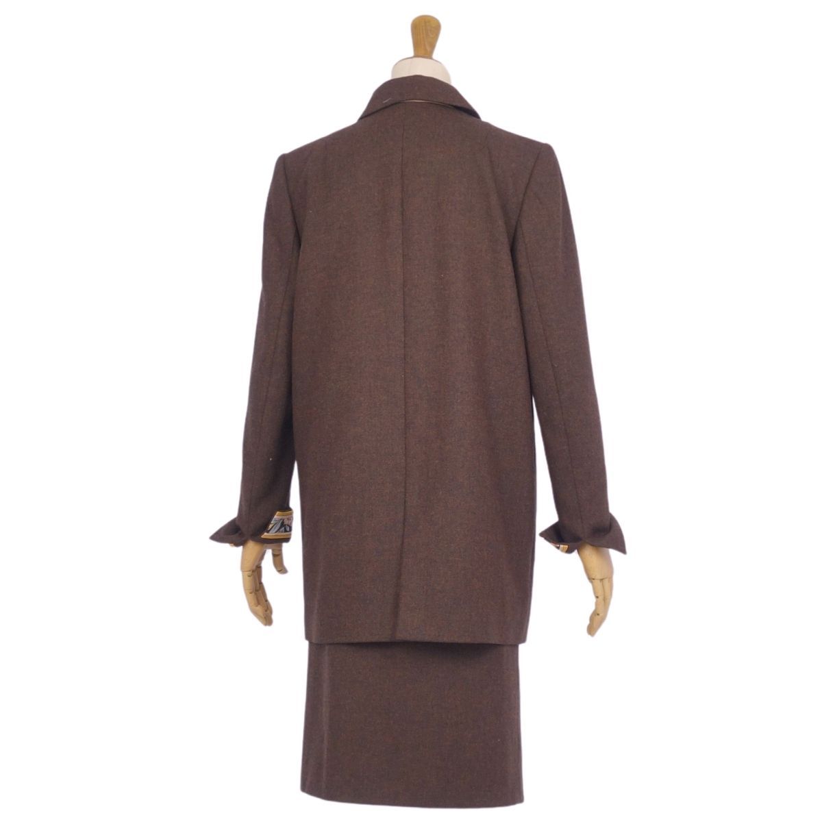 美品 レオナール LEONARD FASHION セットアップ スーツ テーラー 