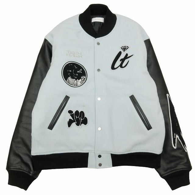 美品 アイスアンドテクノ ICE＆TECHNO varsity jacket メルトン