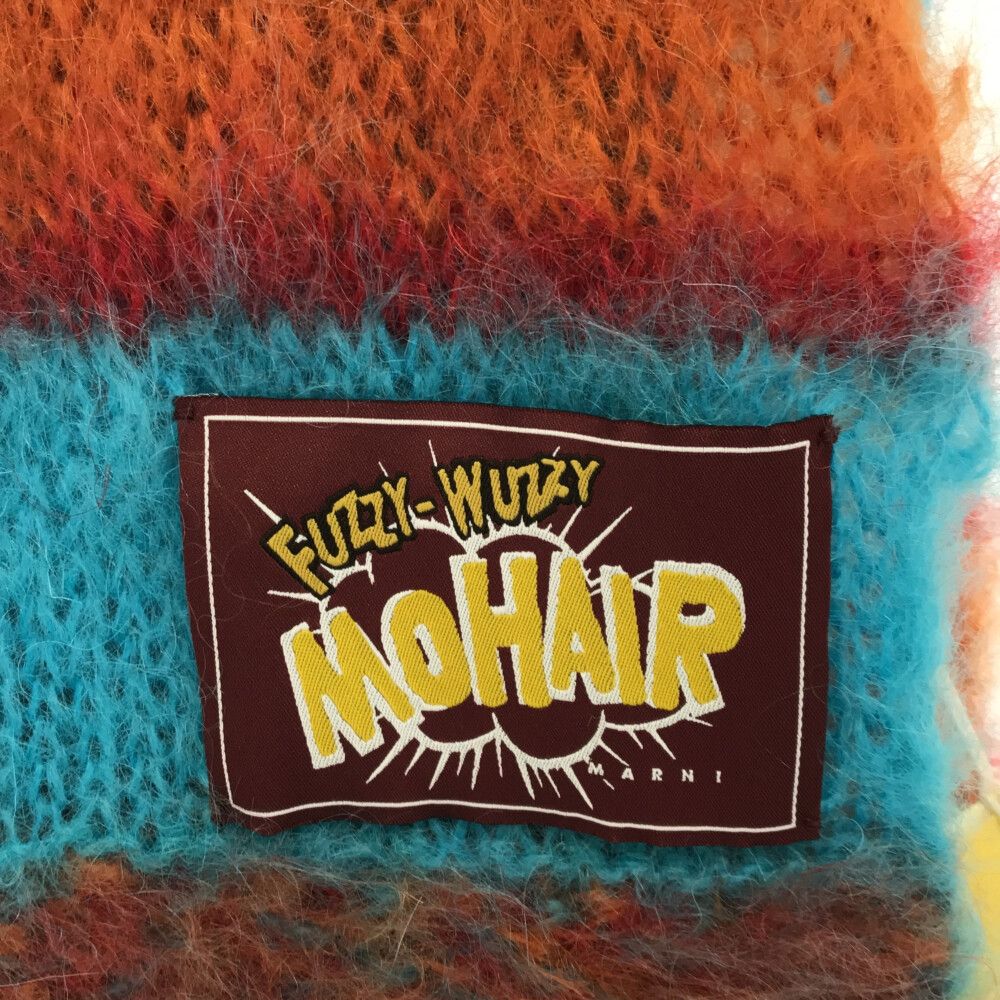MARNI (マルニ) Mohair blend striped scarf モヘアストライプマフラー