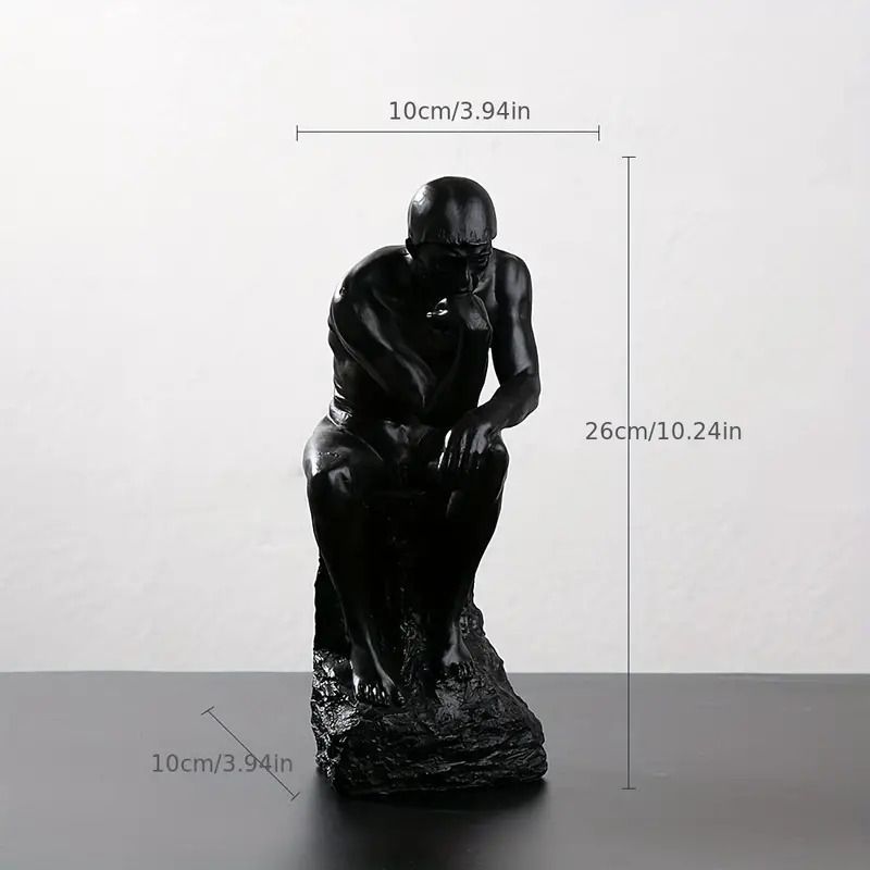 考える人 インテリア雑貨 オブジェ 置物 おしゃれ モノクロ アート