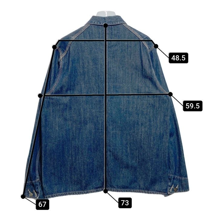 ☆YAMANE ヤマネ デニムカバーオール ジャケット インディゴ