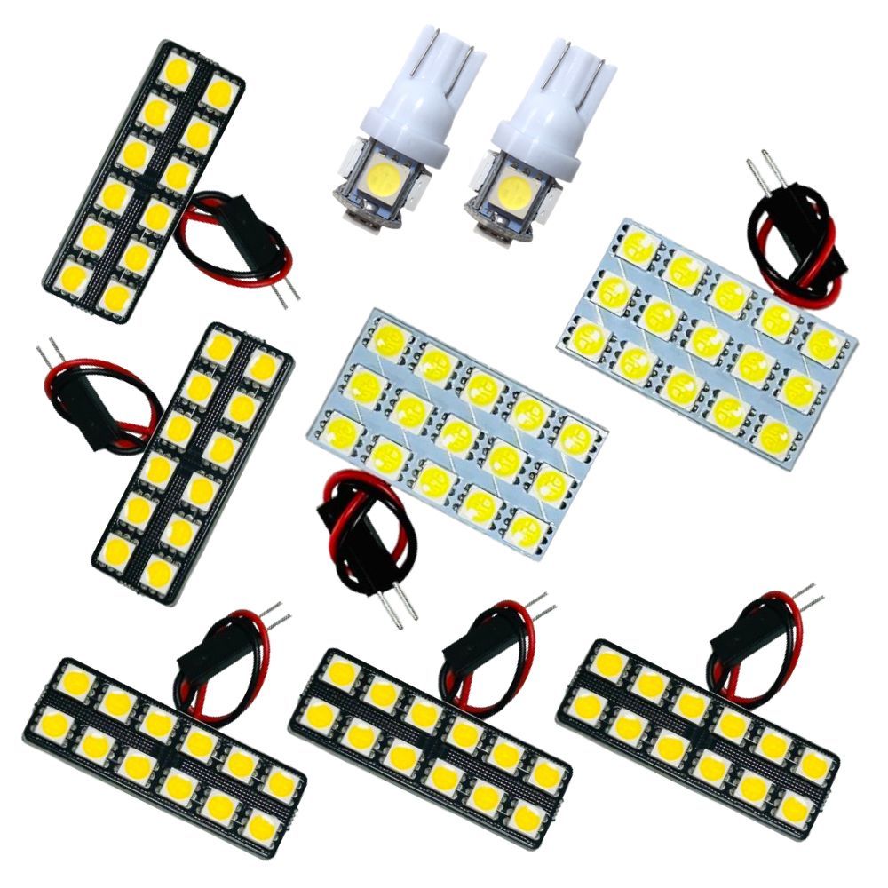 エルグランドライダー LED ルームランプ E52 [H22.8～] ニッサン 9点セット 室内灯 カスタム パーツ 車内灯 ホワイト 車検対応 AmeCanJapan