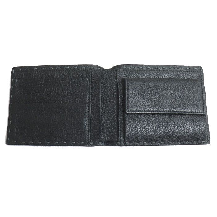 FENDI フェンディ セレリア 二つ折り財布 グレー 7M0194 O72