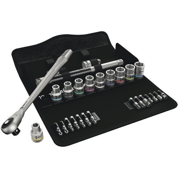 WERA ヴェラ 差込角1|2DR 28点組 メタルラチェット ソケットレンチ セット 004077 工具 ツール DIY 作業工具 道具 レンチ