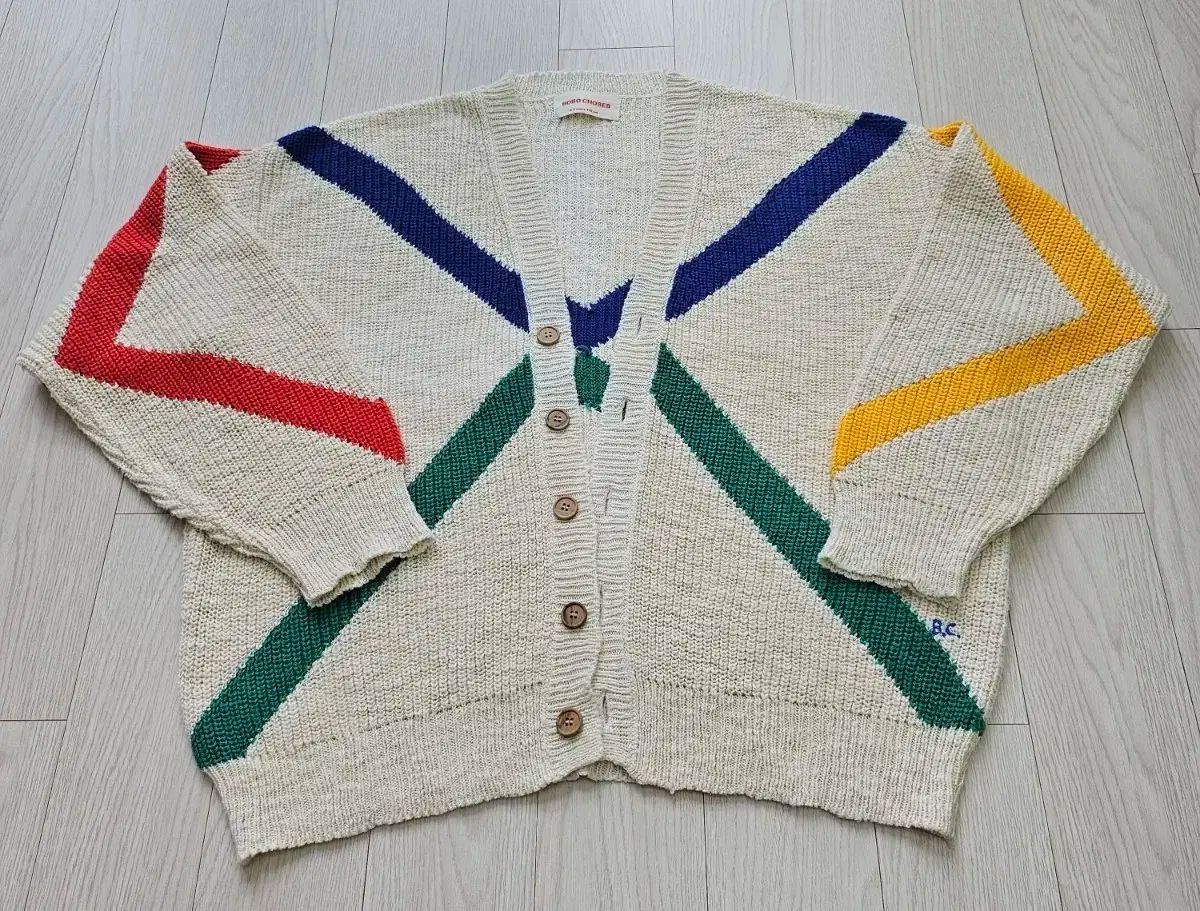 ボボショーズ マルチカラー ニット カーディガン
