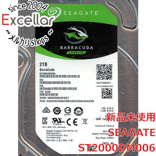 [bn:18] SEAGATE製HDD　ST2000DM006　2TB SATA600 7200
