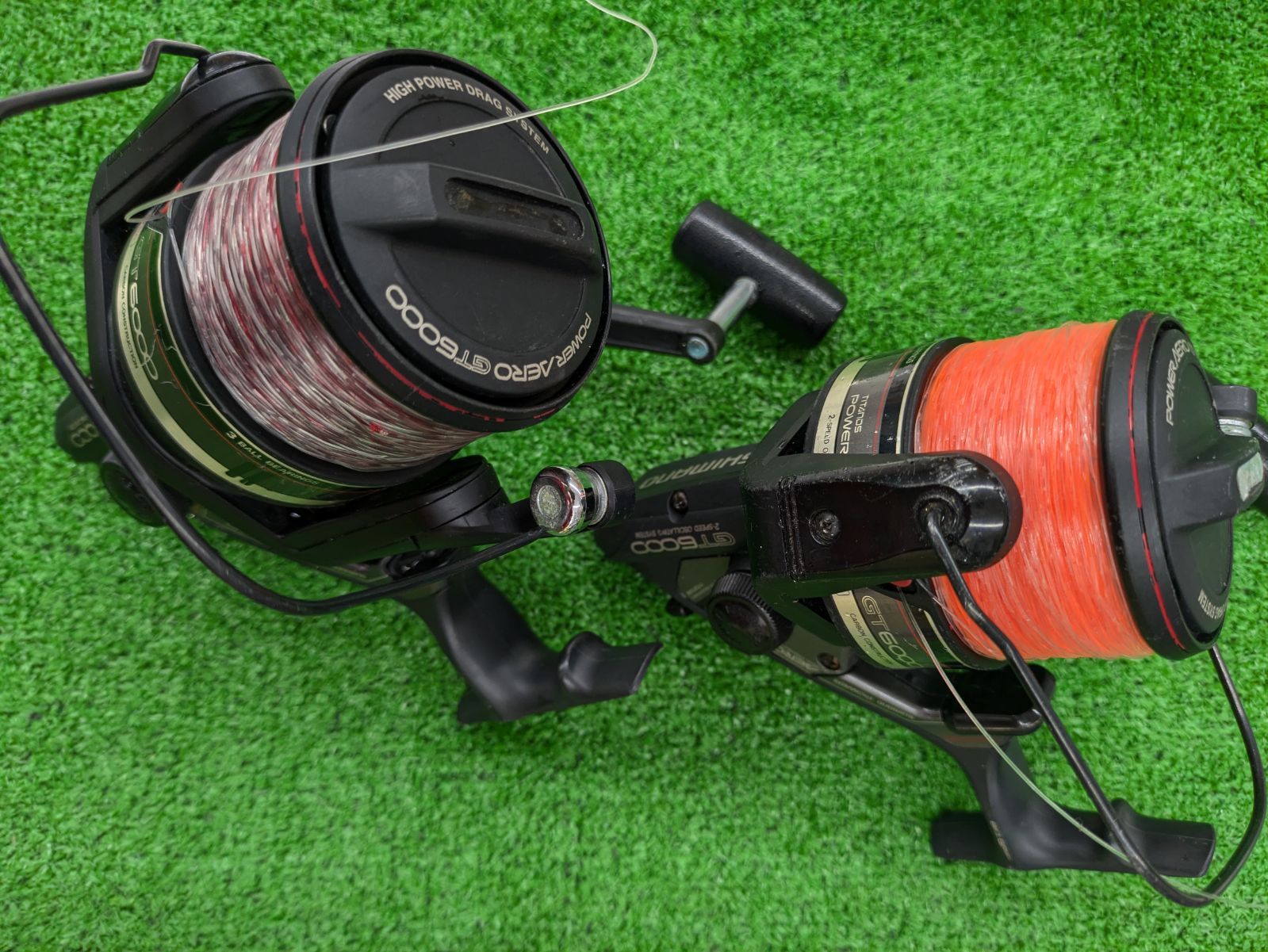 シマノスーパーエアロGT6000 投げ釣り用リール2台 秋鮭」「あきあじ