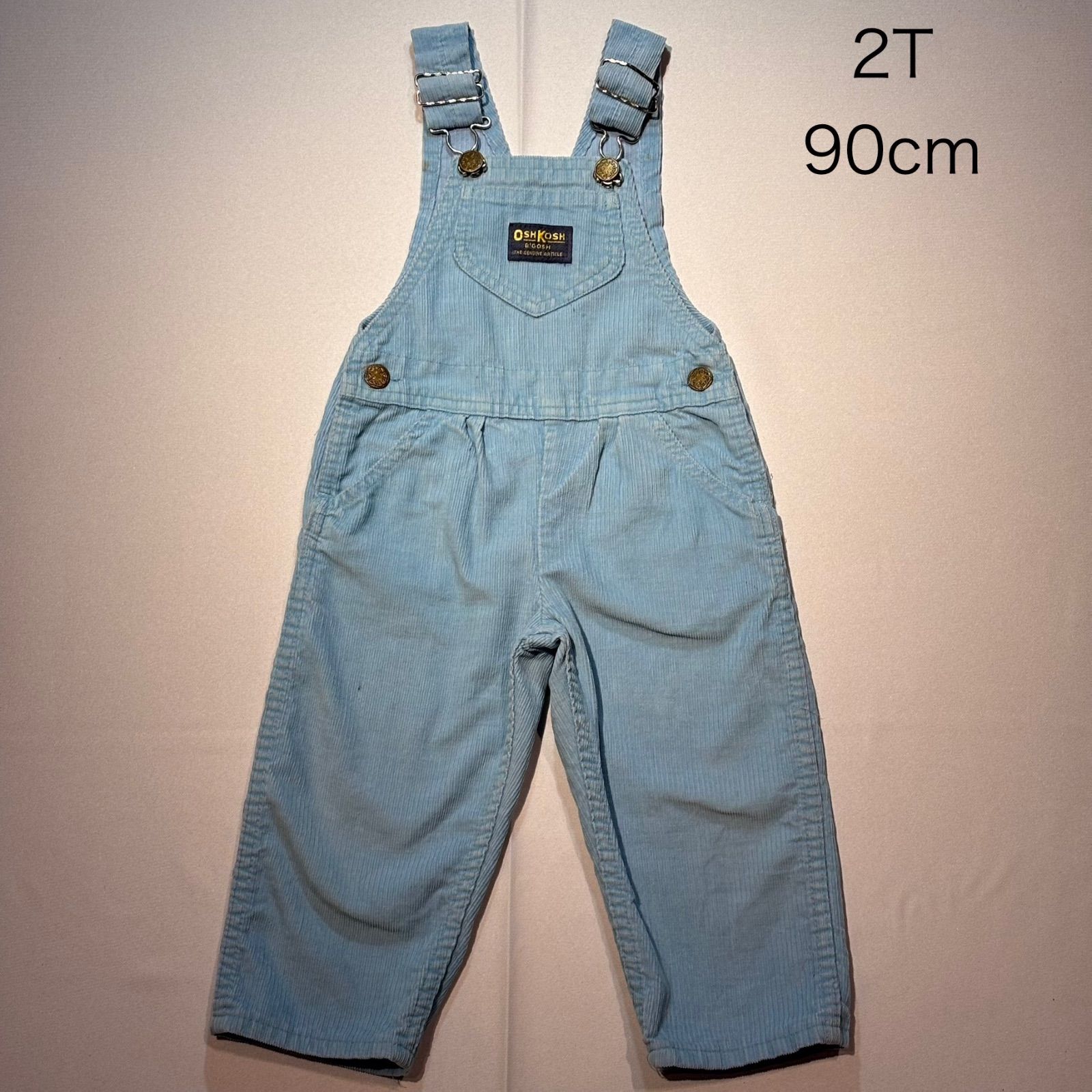 【2着セット】OSHKOSH キッズオーバーオール インディゴ 18M/90 OSHKOSH オシュコシュ ヴィンテージ 90s USA製 オーバーオール