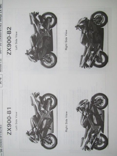 ZX-9R パーツリスト 英語版 カワサキ 正規 中古 バイク 整備書 ZX900