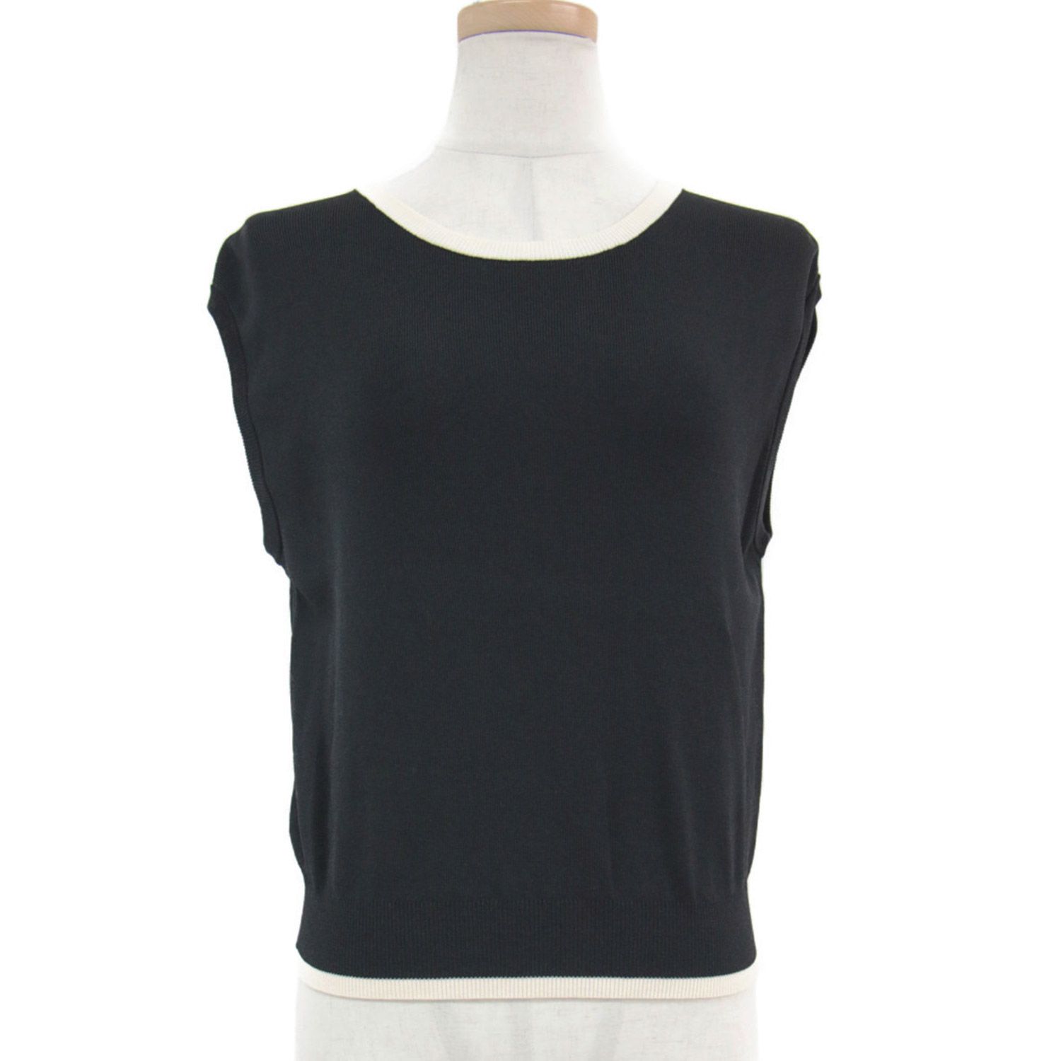 美品 LOULOU WILLOUGHBY ルルウィルビー ニット トップス ブラック 2(M 