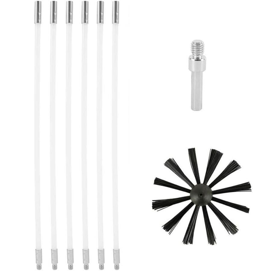 煙突掃除ブラシ 煙突掃除棒 煙突掃除キット 掃除ブラシ 4 6 8 10 12本 煙突ブラシ パイプ長41cm 60cm ブラシヘッド直径15cm 薪ストーブ掃除