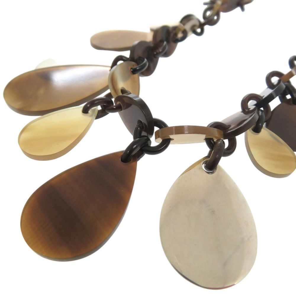 美品 エルメス ラージホーン ネックレス ティアドロップ バッファロー  