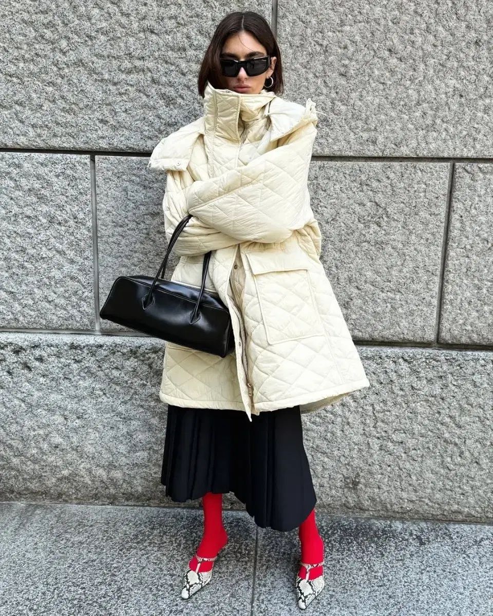 ORR オル エア キルティング フード アウター XS チャコールグレー WWW_MORNINGWALKER_COM