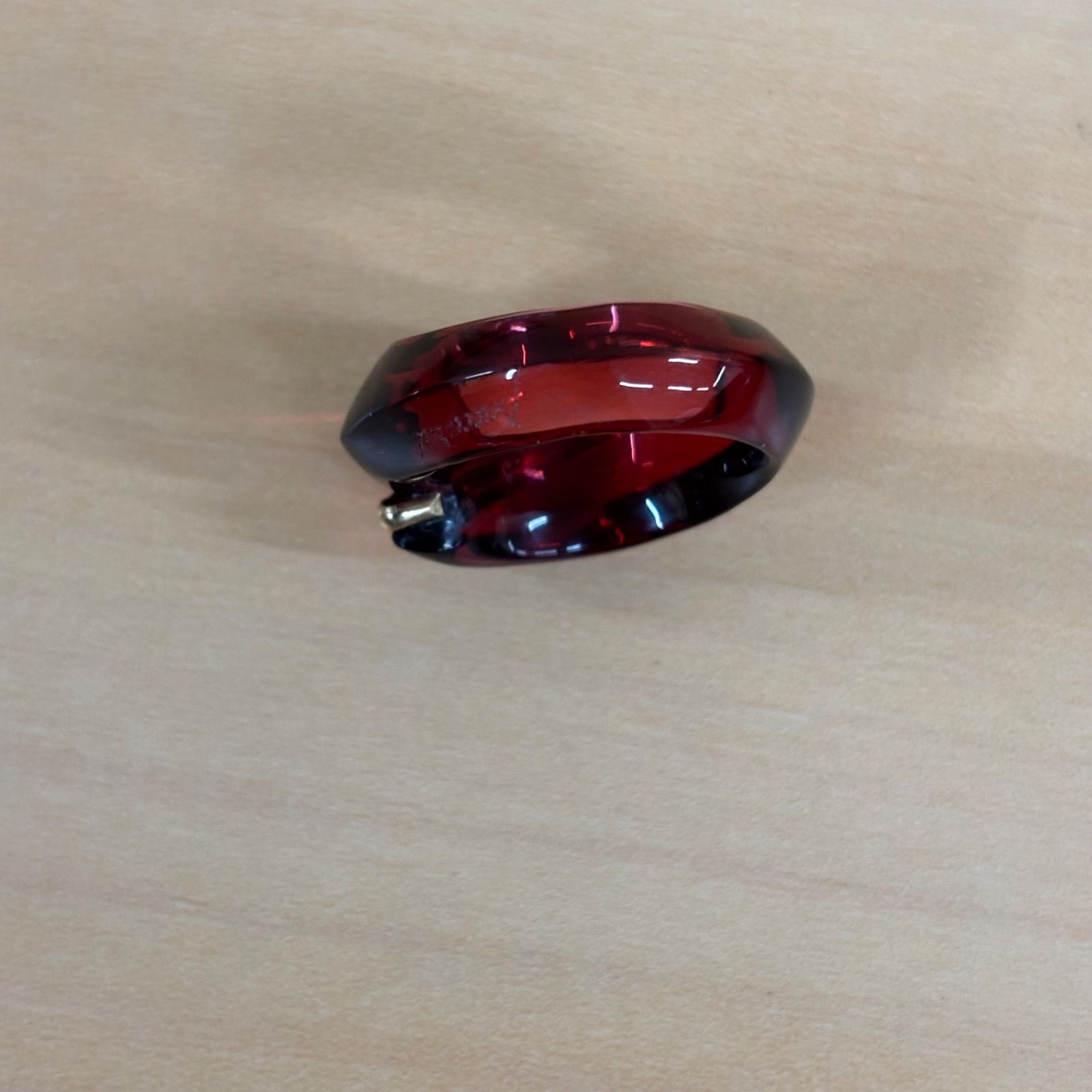 ◎Baccarat バカラ リング カキアージュ クリスタル レッド 赤