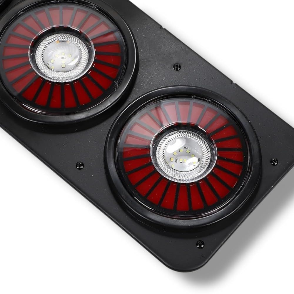 LEDテールランプ 24V 丸型 3連 トラック 三菱ふそう 日野 UD いすゞ 丸テール デコトラ 大型車 左右セット テールライト ブラック メッキ 社外品 BRIGHTFACE_UK