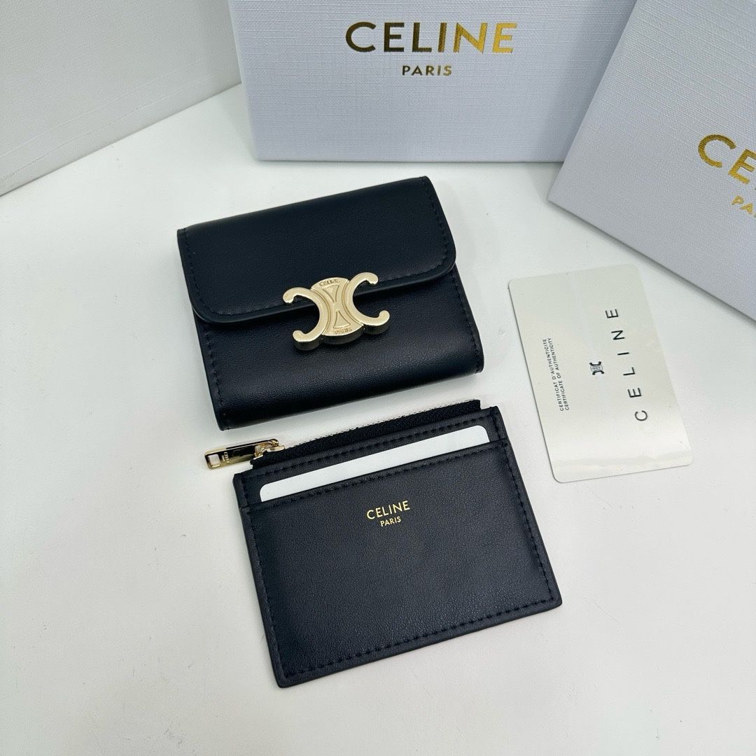 セリーヌ CELINE 財布 三つ折り財布 ブラック