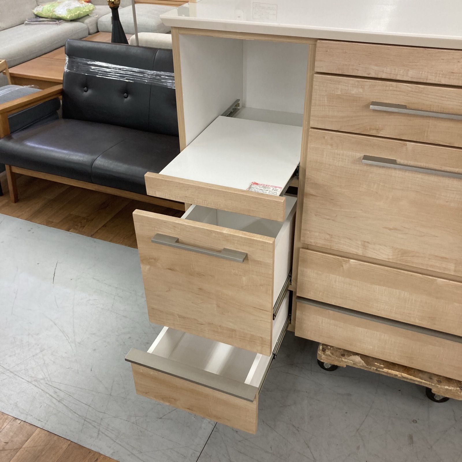S728 ⭐ 大容量収納 NITORI ニトリ キッチンボード MARCHE マルチェ 幅 