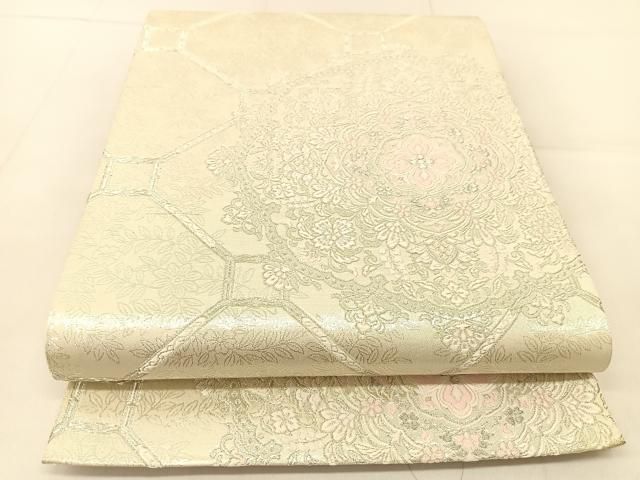 AA 美品 鏡裏瑞鳳文 貝紫染 金糸 正倉院華文 六