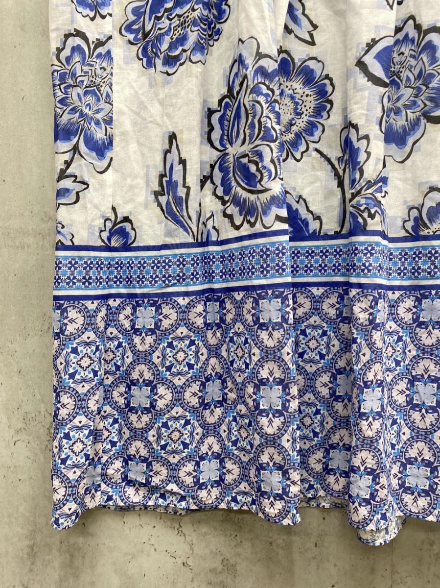 極美品★マッキントッシュロンドン　水色　花柄　ワンピース　38 MACKINTOSH LONDON マッキントッシュロンドン 花柄 マキシ