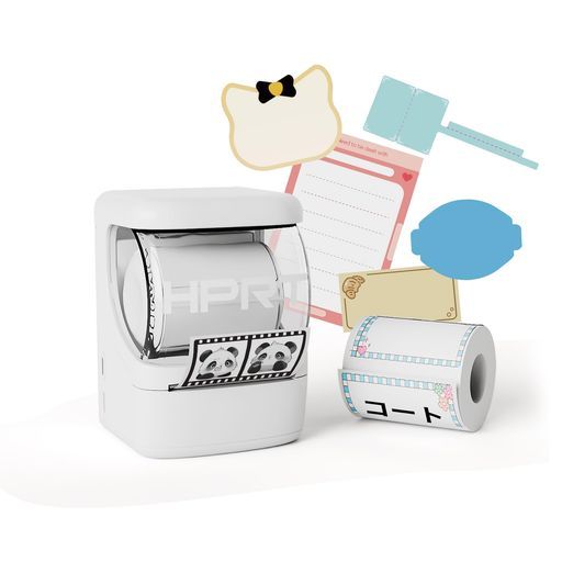 HPRTNew1ラベルプリンターラベルライター感熱持ち運びAndroid|iOS対応スマホ対応ラベル用サーマルプリンターラベルシールプリンターテプララベルメーカーBluetooth接続充電式整理収納学校生…