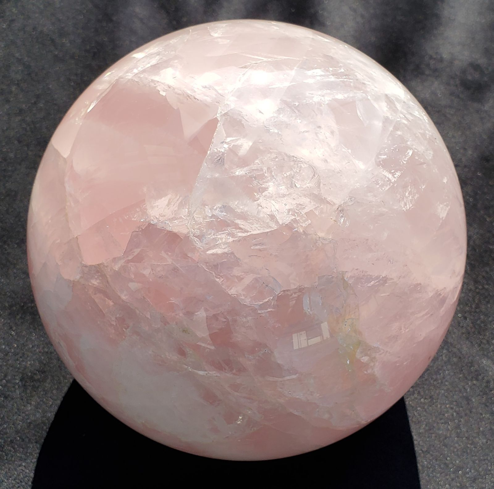 ローズクォーツ 丸玉 直径 約13cm 希少】大型ローズクォーツ 丸玉 直径約13.5cm 天然石 3.4kg【特大