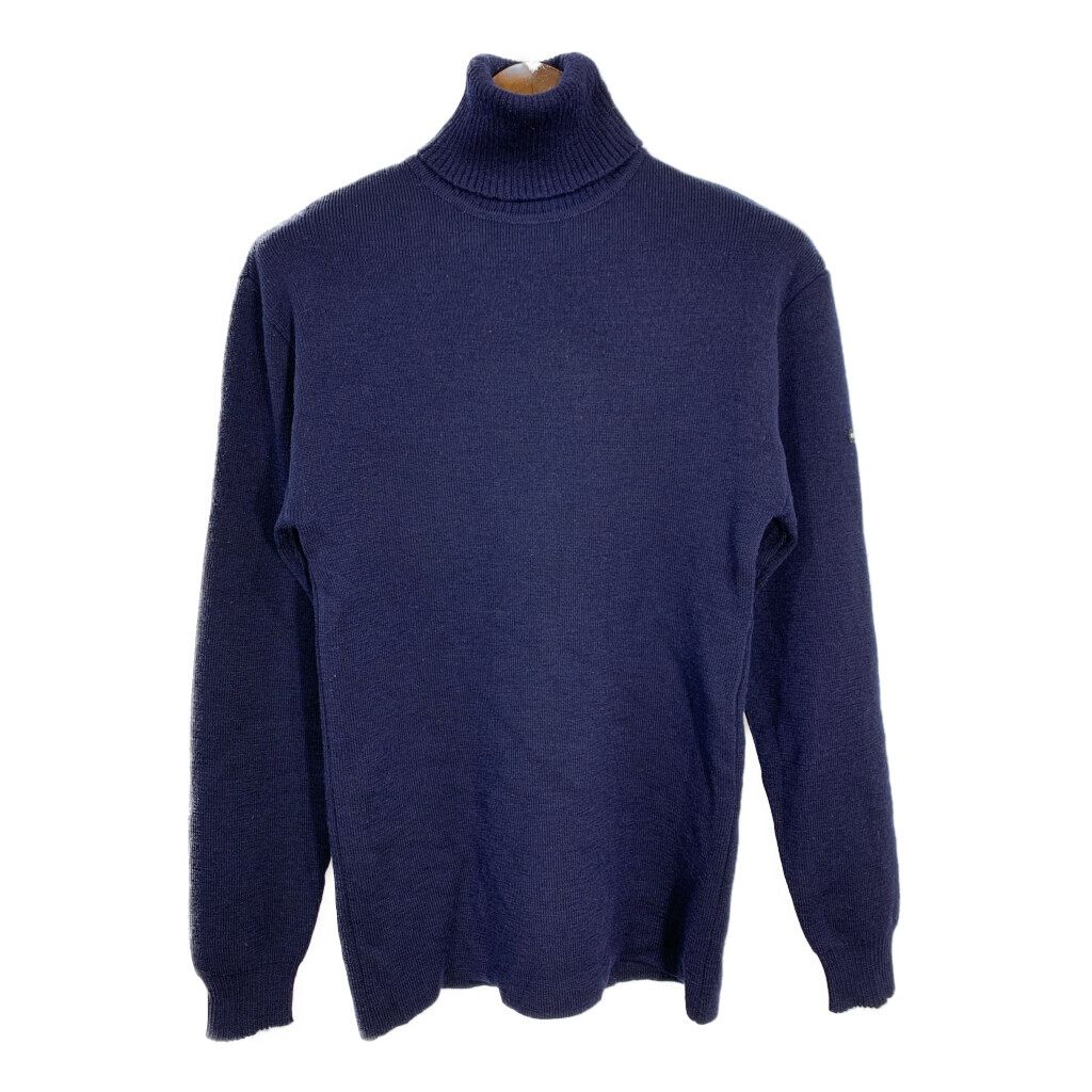 フランス製 SAINT JAMES セントジェームス タートルネック ウールセーター ネイビー (メンズ 42) 中古 古着 T0320
