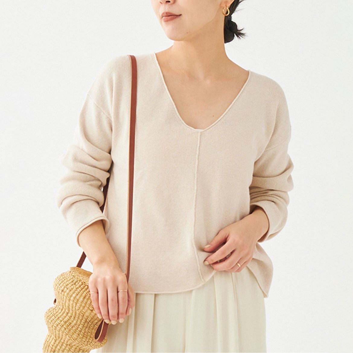Plage プラージュ 24080922717020 natural Vプルオーバー レディース ベージュ