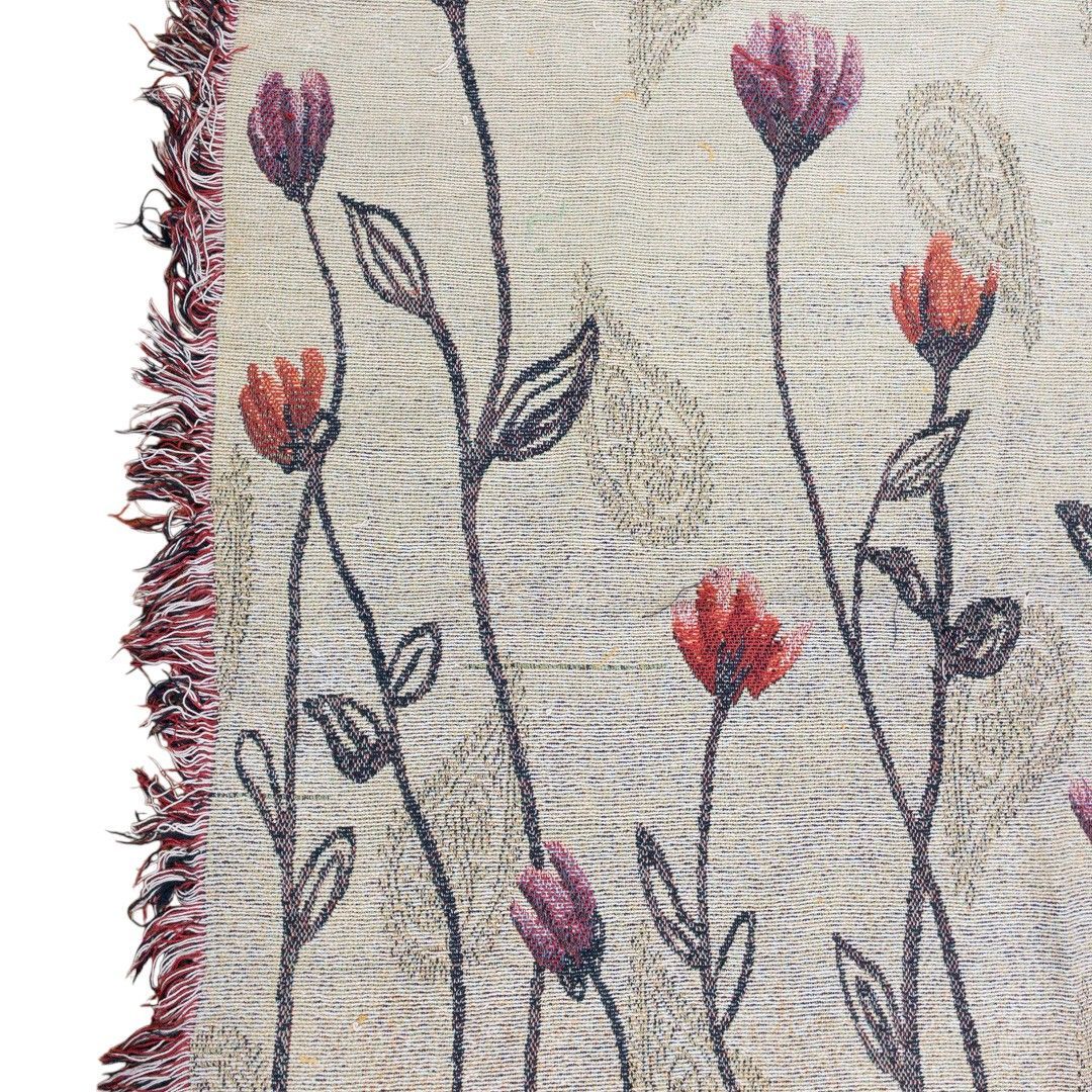 vintageラグ カーペット フラワー ペイズリー柄 アート 1193 - メルカリ