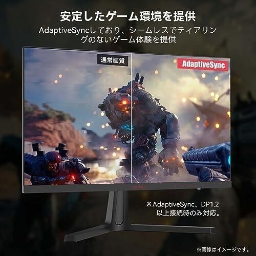 KOORUI 24E4 ゲーミングモニター 24 インチ フルHD 165Hz 1ms VAパネル 非光沢 FPS向き 内蔵AMD FreeSync  傾き調節, HDMI X2 / DP/VESA, 144hz モニター - メルカリ