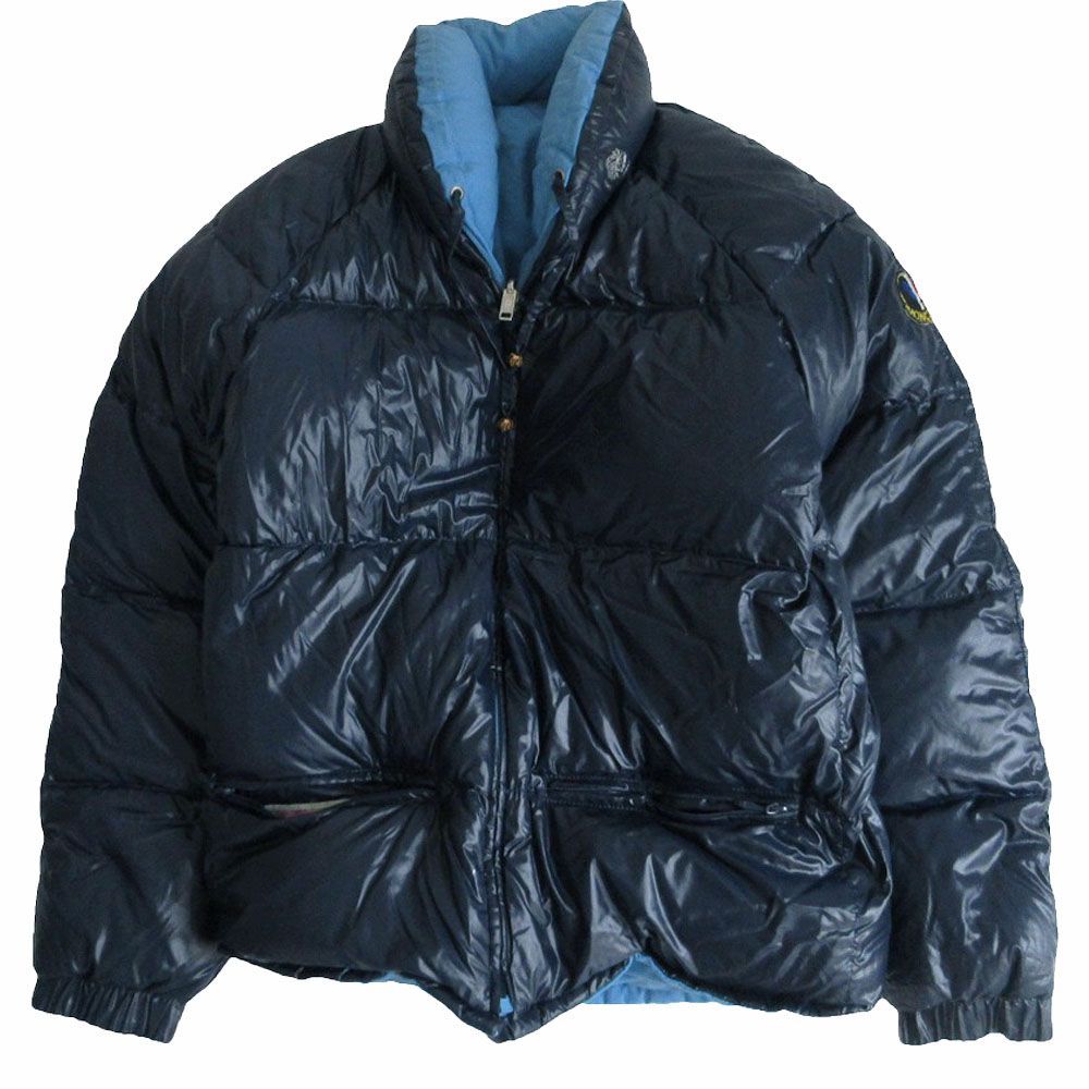 モンクレールリバーシブルダウン紺色