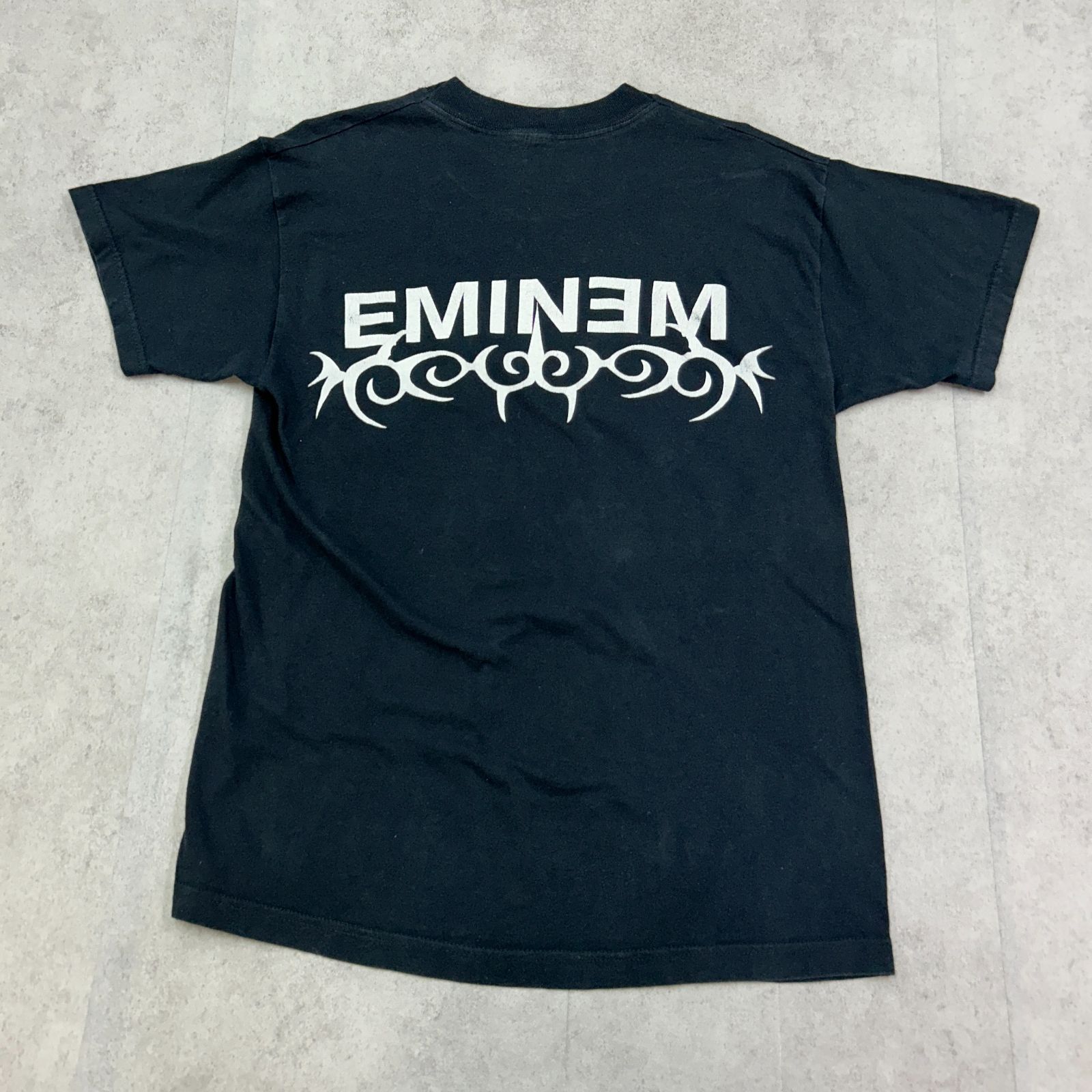 EMINEM エミネム 全面プリント トップス 半袖 Tシャツ 古着 ブラック