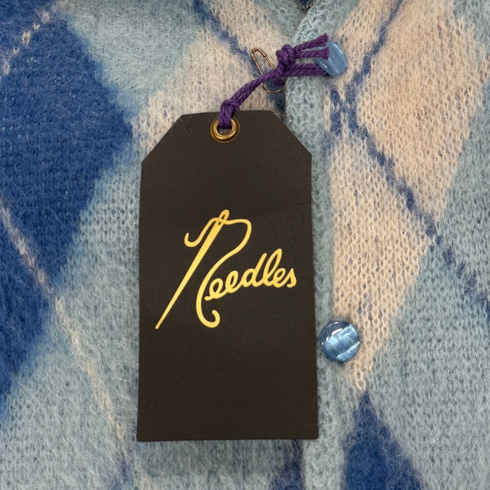 参考上代29700円 NEEDLES Argyle Mohair Cardigan アーガイル モヘア