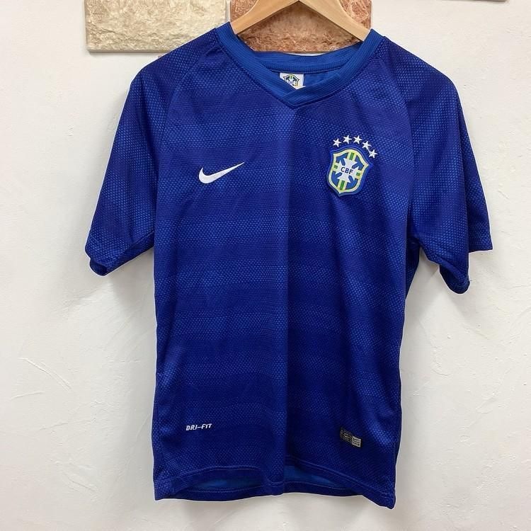 古着】NIKE ナイキ ブラジル代表 ドライフィット 半袖 Tシャツ L 青