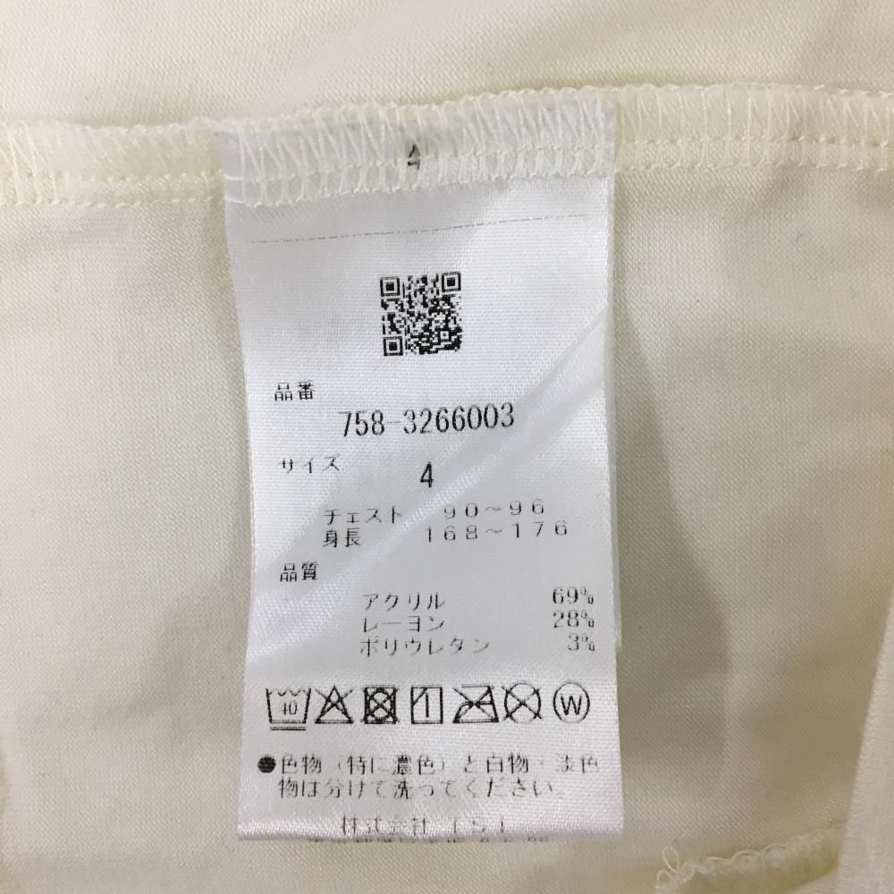 パーリーゲイツ 長袖ハイネックシャツ 白×ネイビー 総柄 ニコ