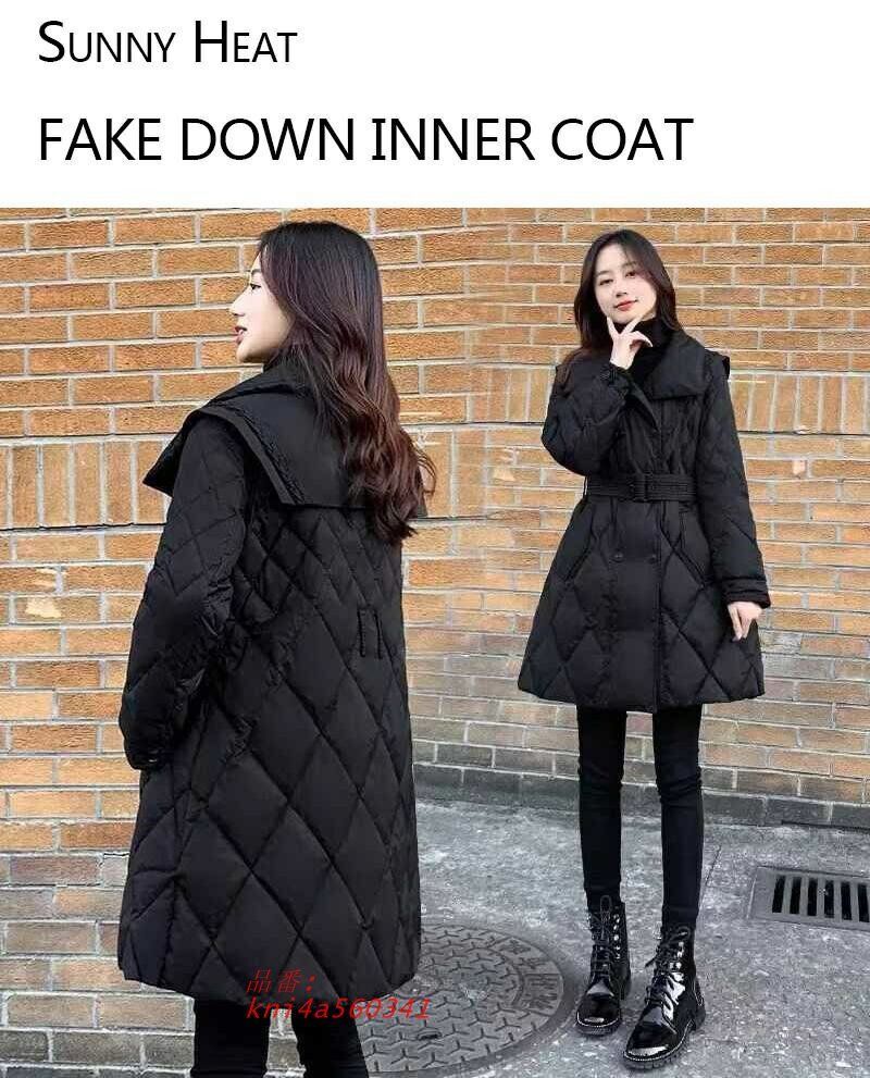 秋冬 ダウンコート ロングダウン ダウンジャケット アウター 上着 40代 30代 大きいサイズ ファー ロングコート 秋 ゆったり 50代 レディース kni4a560341