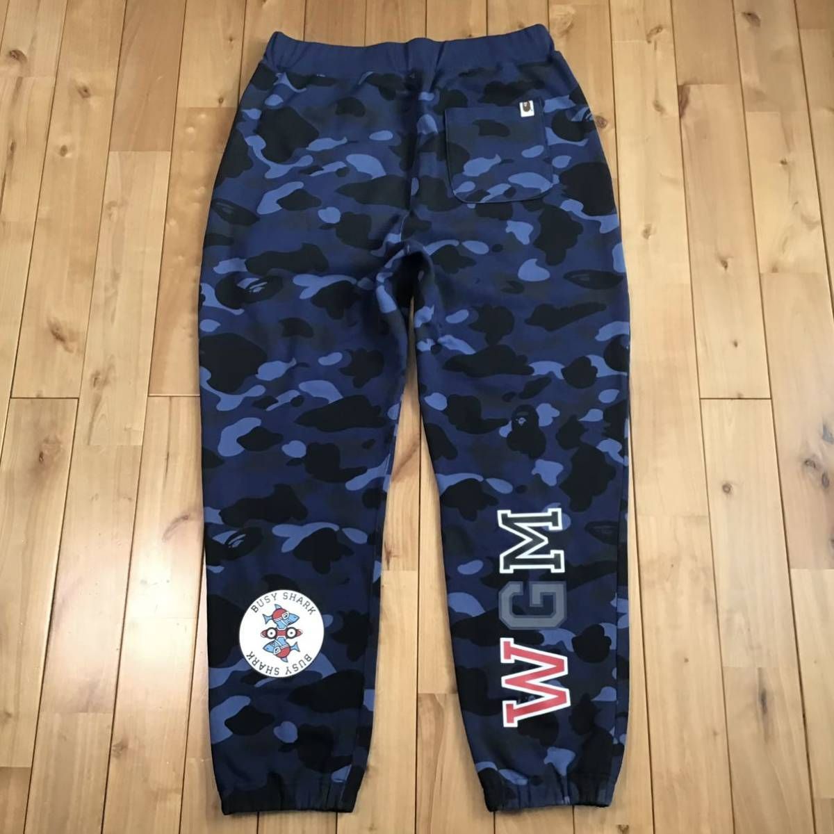 Blue camo シャーク スウェットパンツ Lサイズ a bathing ape BAPE