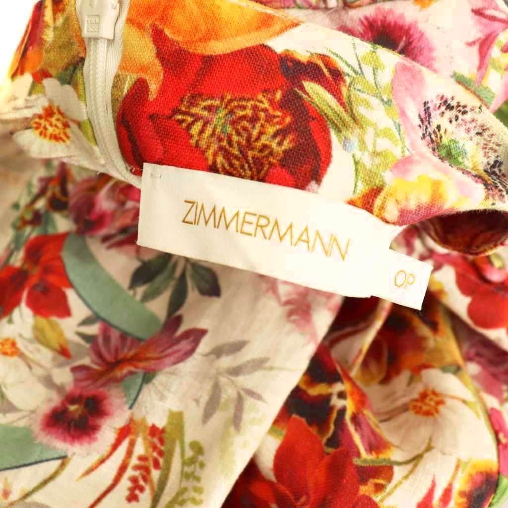 オーガンジー★リネン★シルク★ミニワンピース★ ZIMMERMANN Zimmermann】NATURA LACE PATCH MINI レースパッチ ミニドレス