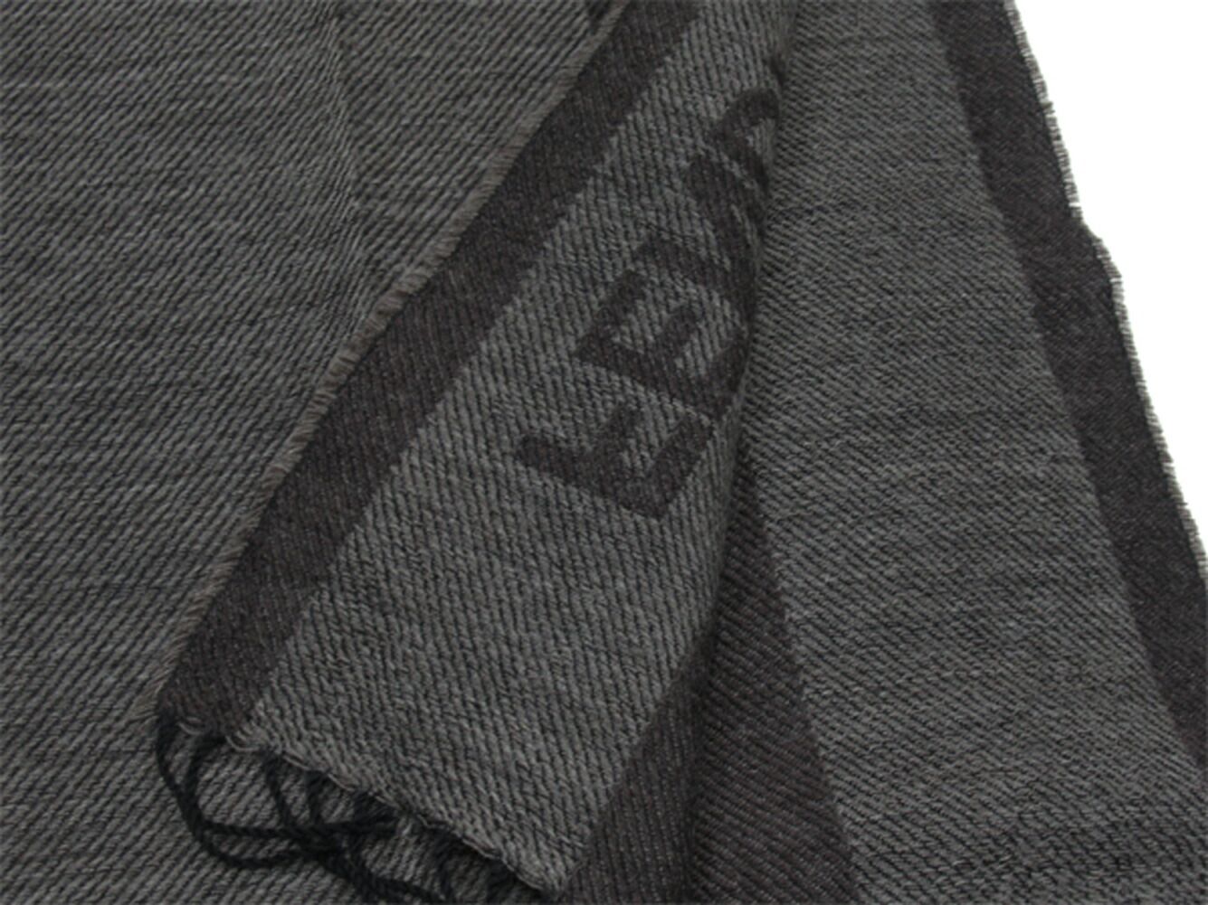 美品 FENDI マフラー  マフラー フェンディ FENDI マフラー ロゴ グレー 灰色 ブラック